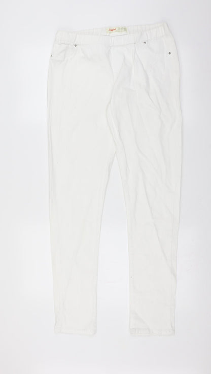 Preloved Primark Womens White  Denim Jegging Jeans Size 14 L31 in - Front