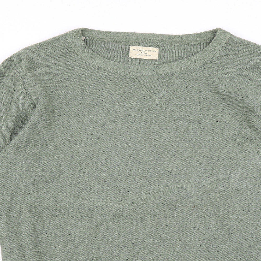 Selected Homme Mens Green   Pullover Sweatshirt Size S
