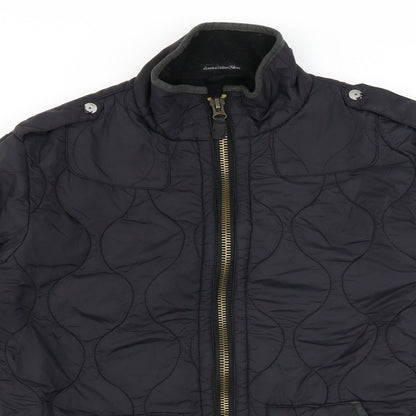 Preloved Two Stoned Womens Black   Quilted Jacket Size M - Detail