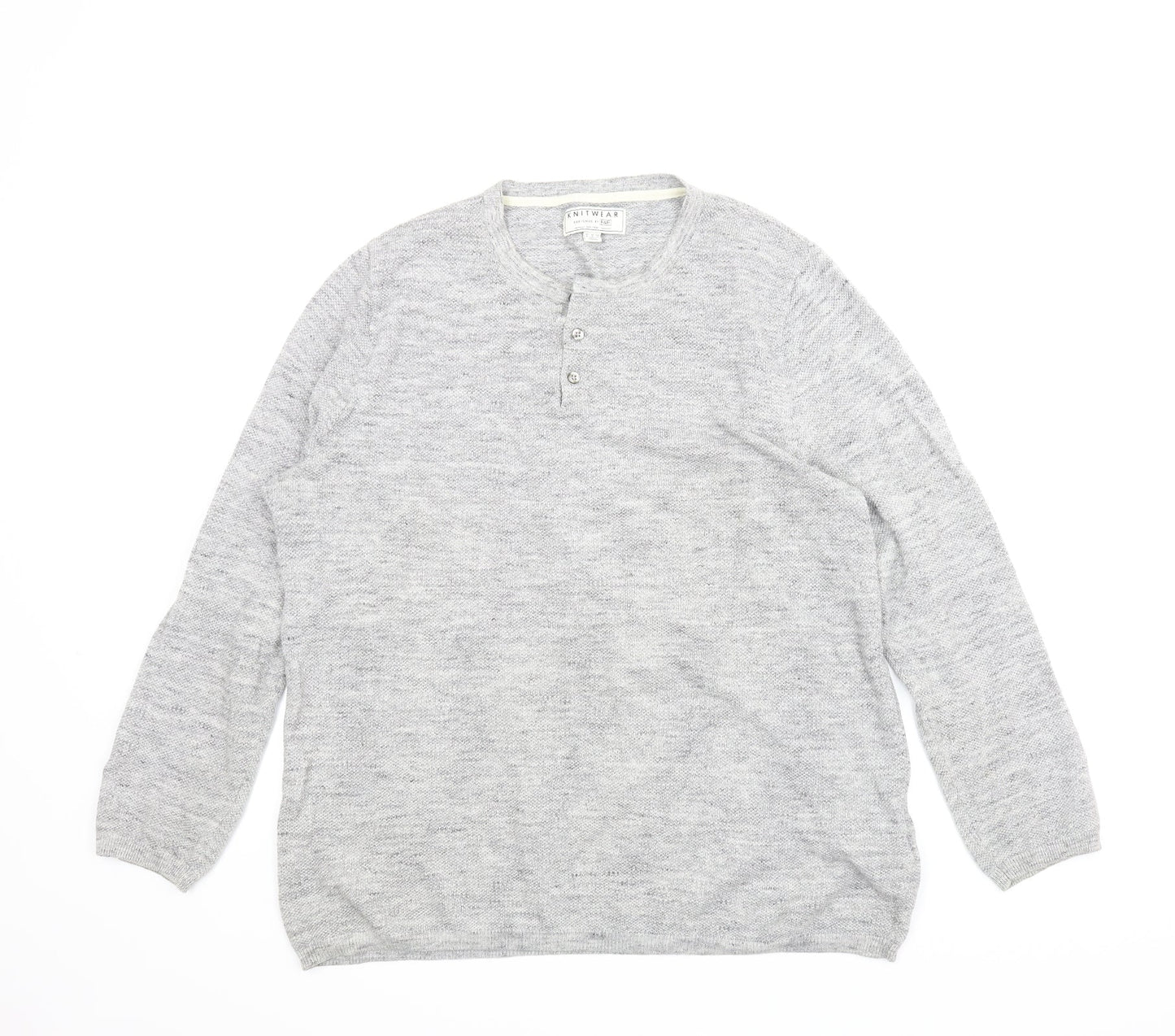 F&F Mens Grey   Pullover Jumper Size XL