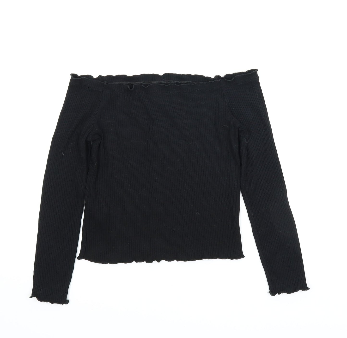 Primark Womens Black   Cropped Blouse Size 6