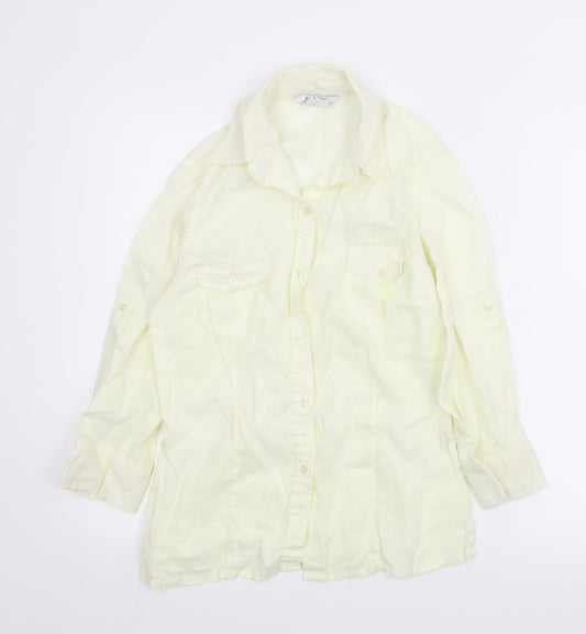 Zara Womens Ivory   Basic Button-Up Size M