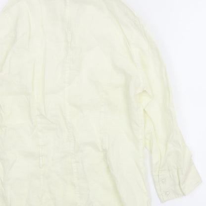 Preloved Zara Womens Ivory   Basic Button-Up Size M - Label