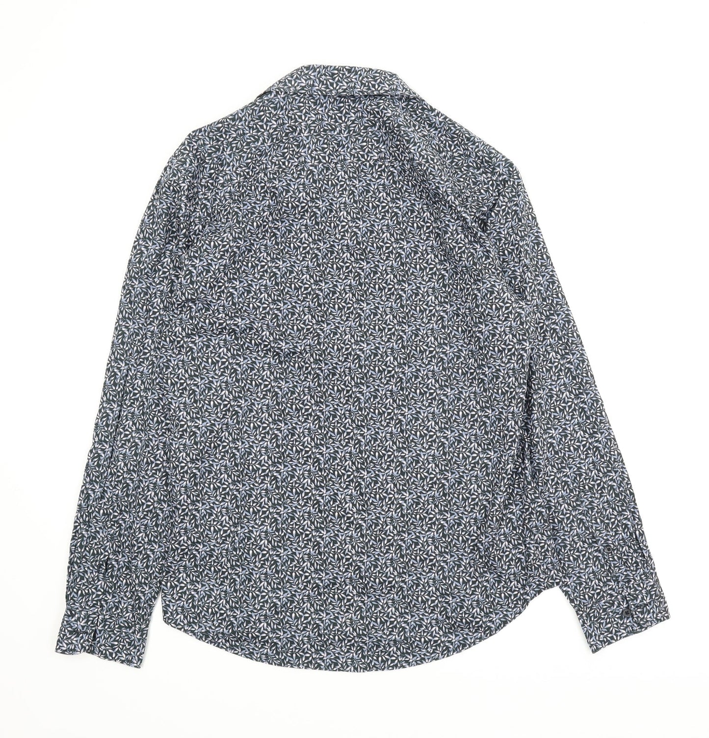 F&F Mens Blue Floral   Button-Up Size M