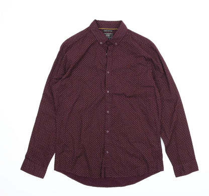 Preloved F&F Mens Purple    Button-Up Size M - Front
