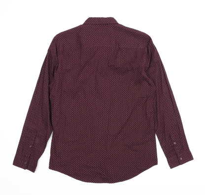 Preloved F&F Mens Purple    Button-Up Size M - Back