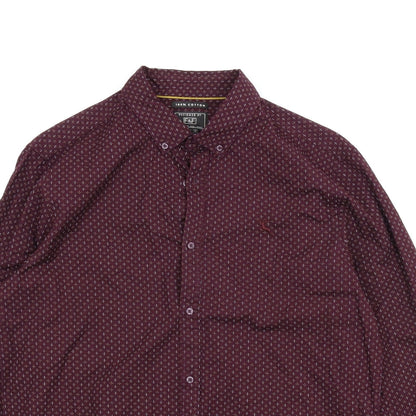 Preloved F&F Mens Purple    Button-Up Size M - Detail