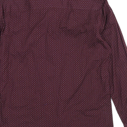 Preloved F&F Mens Purple    Button-Up Size M - Label
