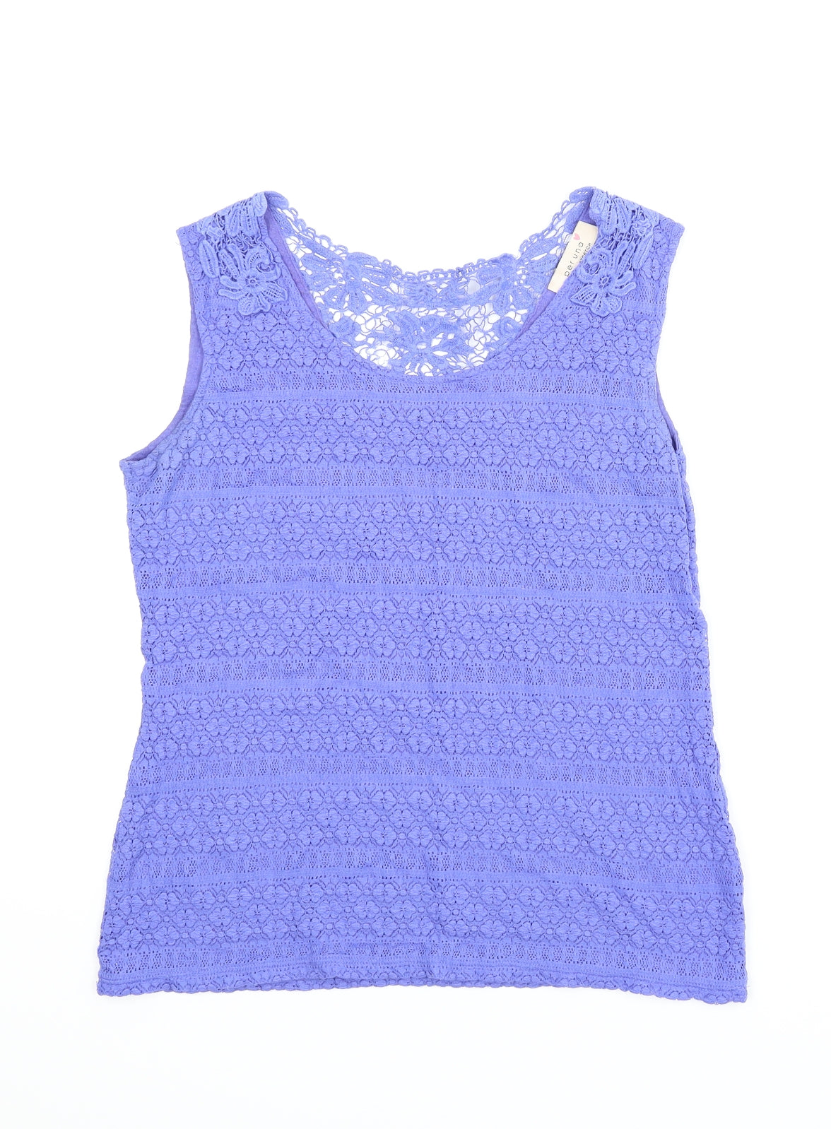 M&S Womens Blue Floral  Basic Blouse Size 8