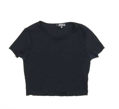 Preloved Missguided Womens Black   Basic Blouse Size 12 - Front