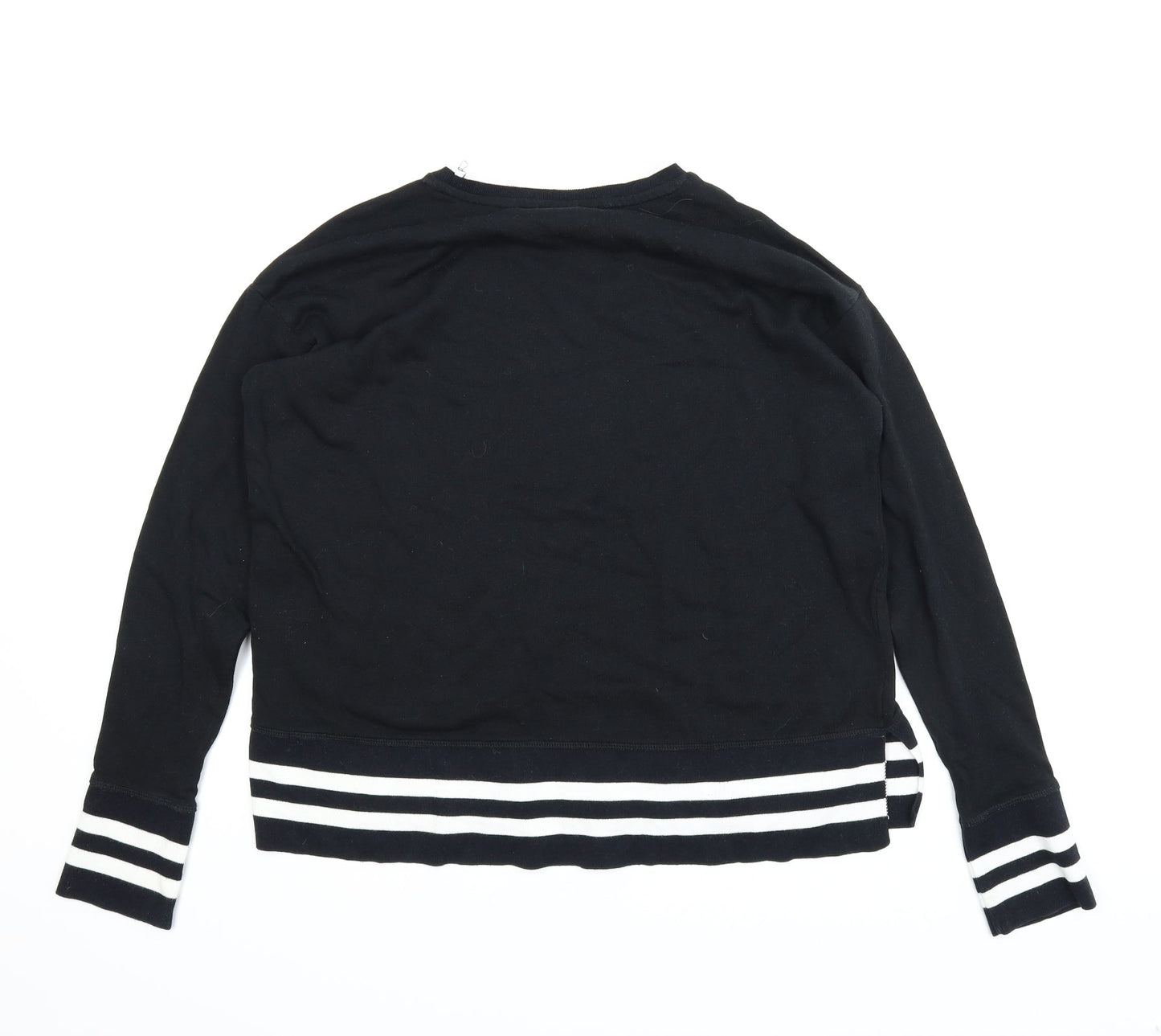 H&M Womens Black Striped  Pullover Jumper Size S