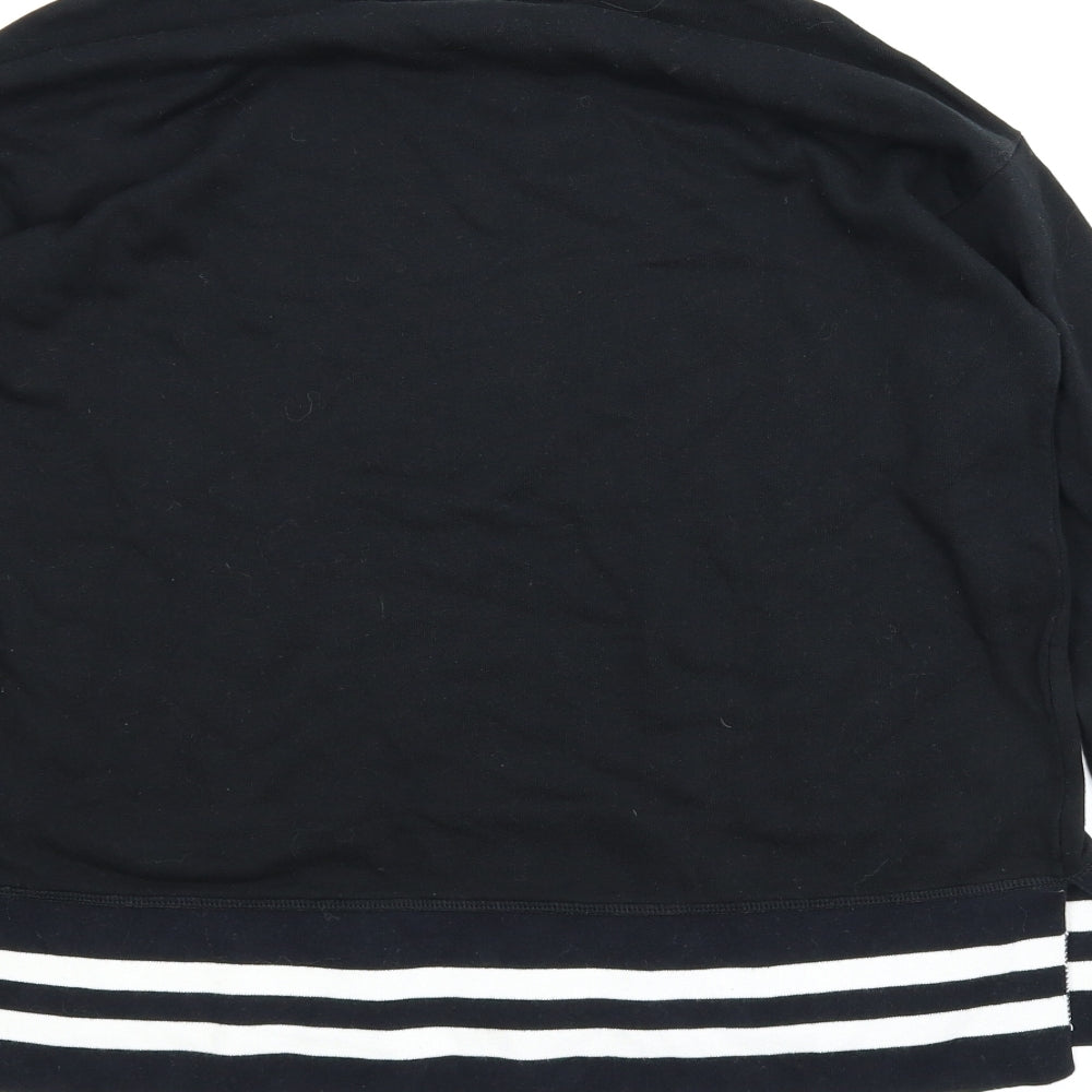H&M Womens Black Striped  Pullover Jumper Size S