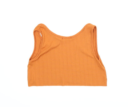 Preloved PRETTYLITTLETHING Womens Orange   Cropped Tank Size 6 - Back