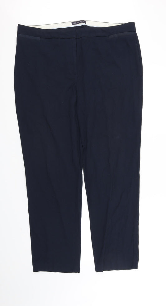 Marks and Spencer Womens Blue   Trousers  Size 18 L33 in