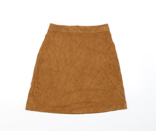 Woolworths Womens Orange   Flare Skirt Size 10  - zip