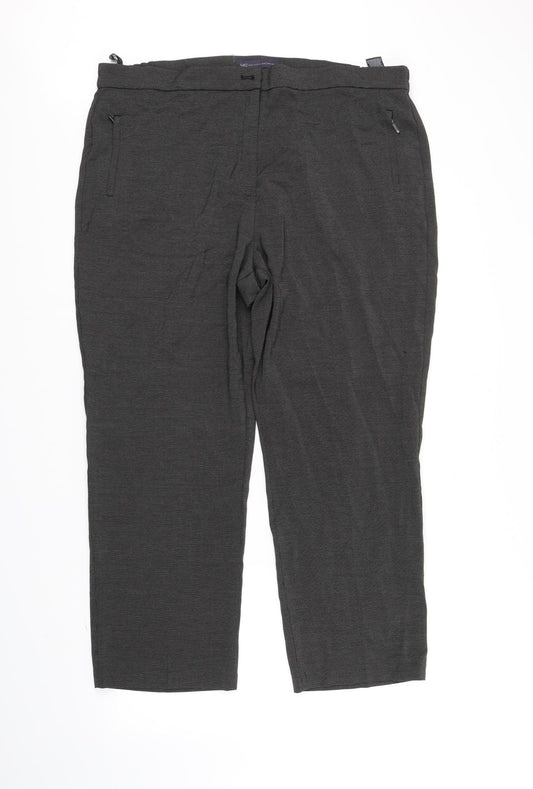 Marks and Spencer Womens Grey   Trousers  Size 18 L29 in