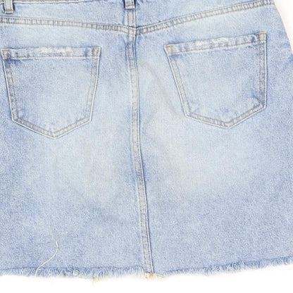 Preloved New Look Womens Blue   Flare Skirt Size 8 - Label