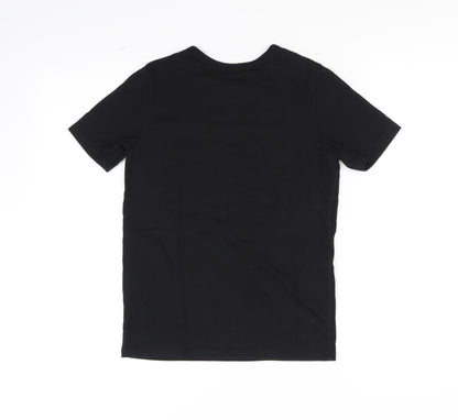 Preloved River Island Girls Black   Basic T-Shirt Size 7-8 Years - Back