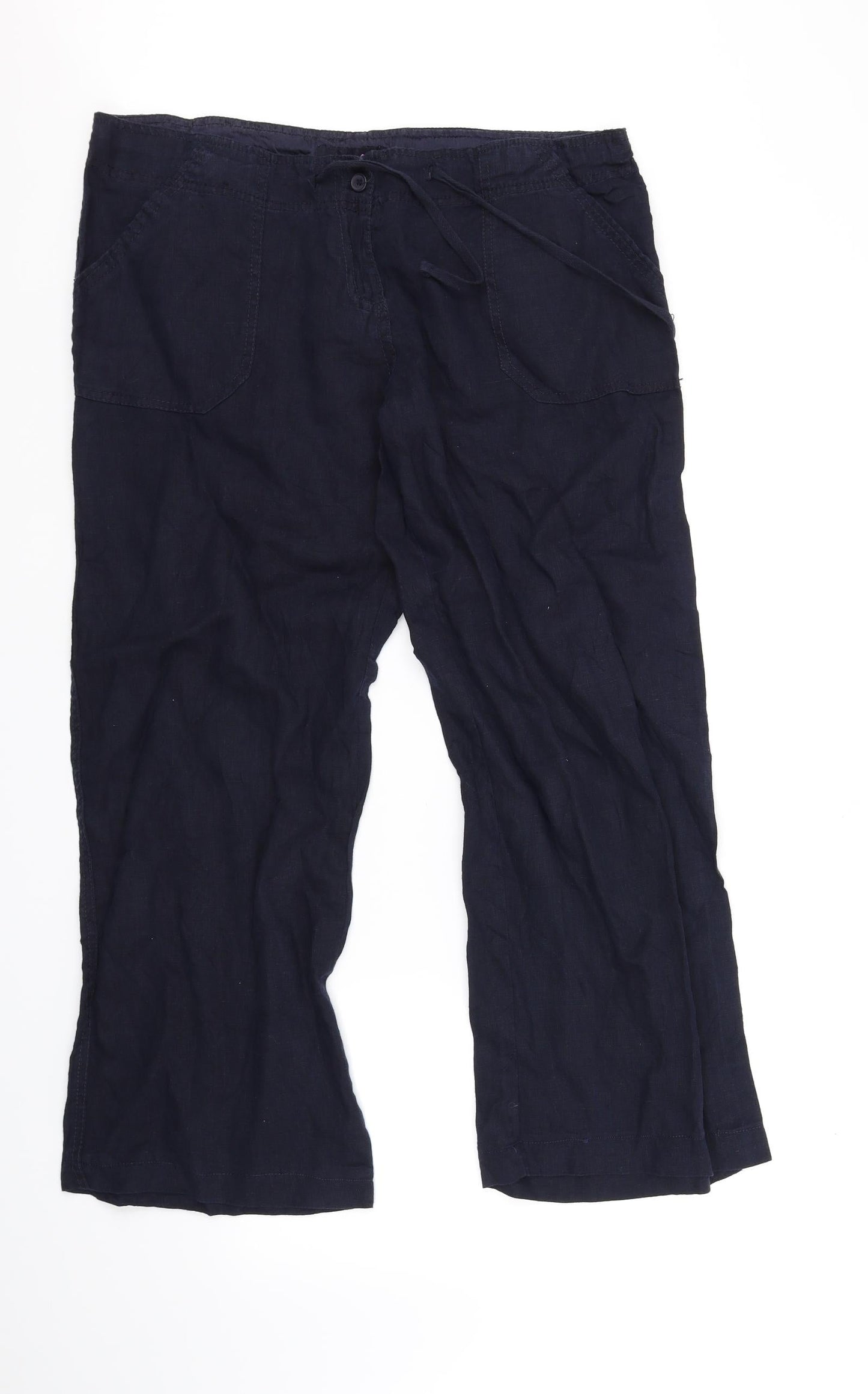 Marks and Spencer Womens Blue   Trousers  Size 14 L29 in