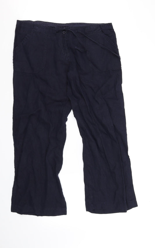 Marks and Spencer Womens Blue   Trousers  Size 14 L29 in