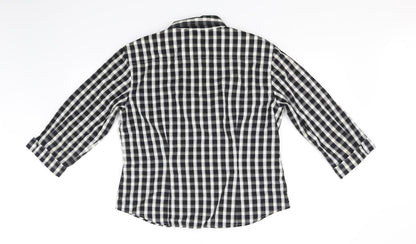 Preloved Talbots Mens Black Check   Button-Up Size M - Back