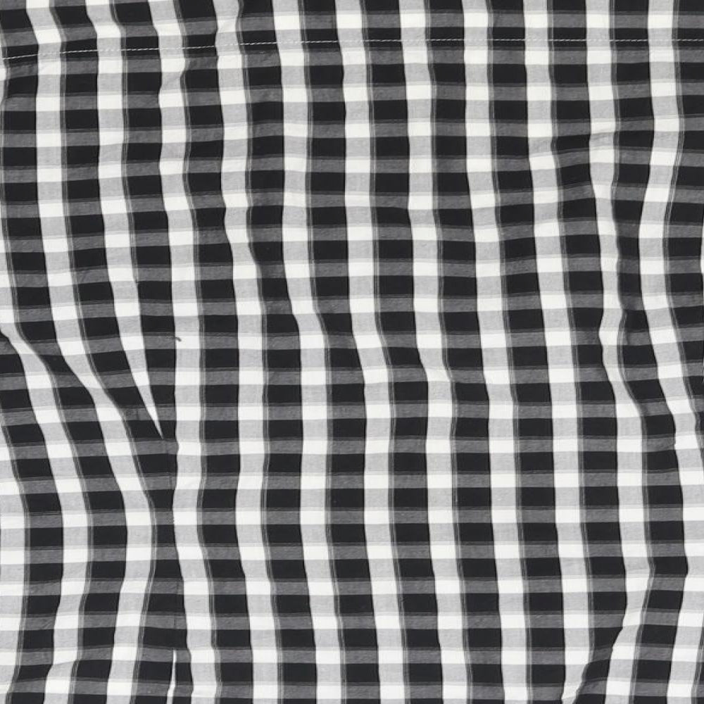 Talbots Mens Black Check   Button-Up Size M