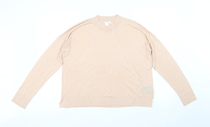 Preloved H&M Womens Pink   Pullover Jumper Size S - Front