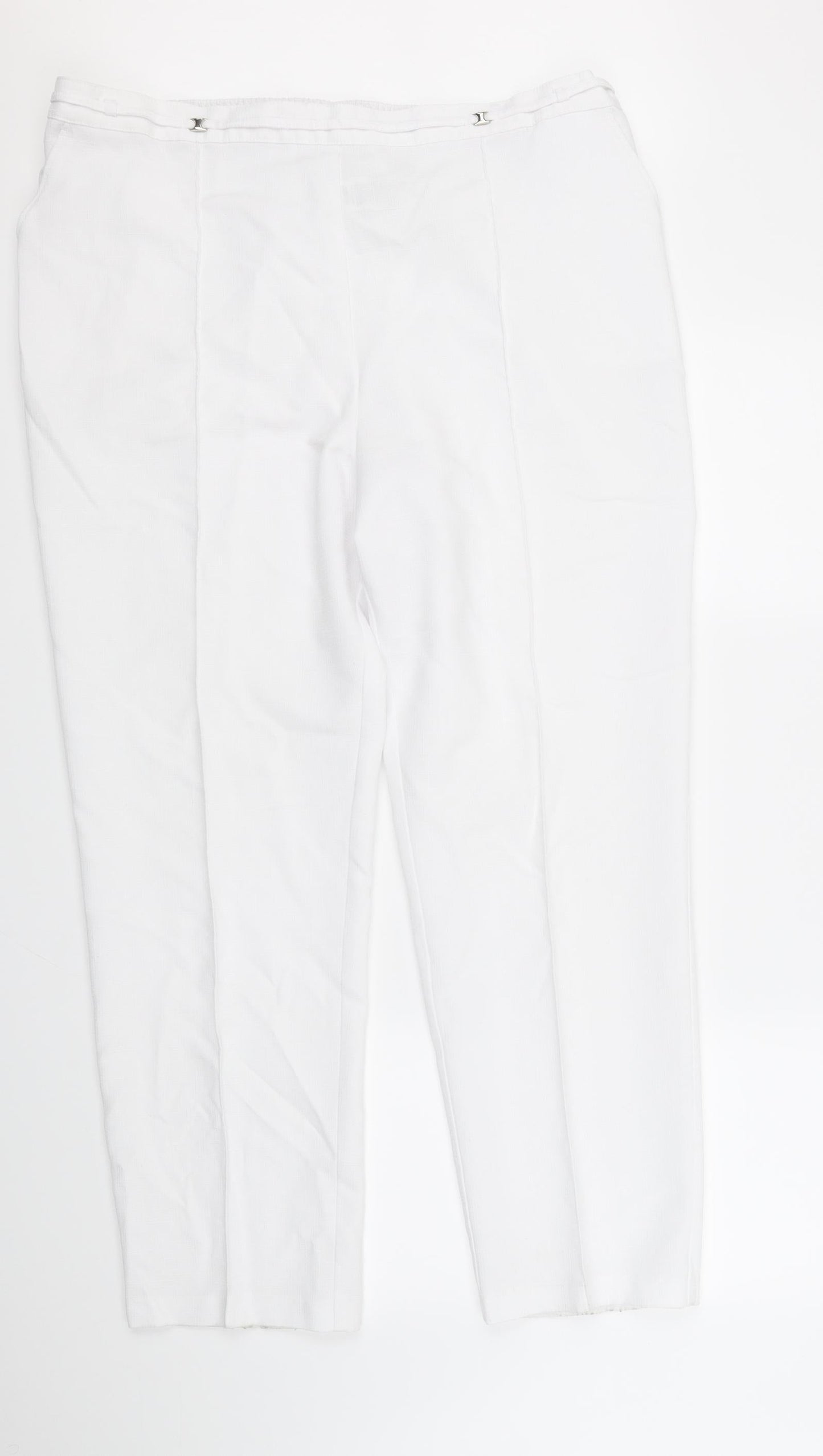 Marks and Spencer Womens White   Trousers  Size 18 L30 in