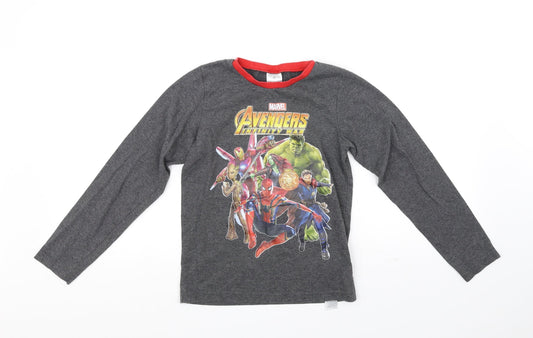 Avon Boys Grey   Basic T-Shirt Size 9-10 Years