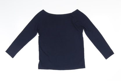 Preloved H&M Girls Blue   Basic T-Shirt Size 13-14 Years - Back