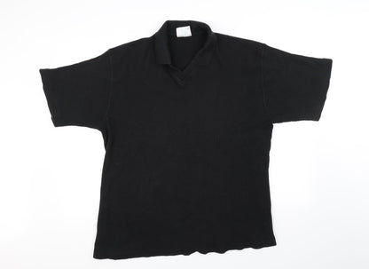 Preloved Deuce Womens Black   Basic Polo Size XL - Front