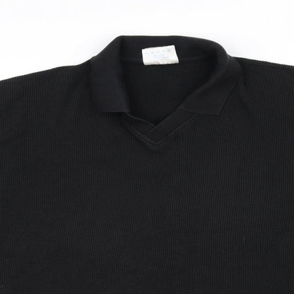 Preloved Deuce Womens Black   Basic Polo Size XL - Detail