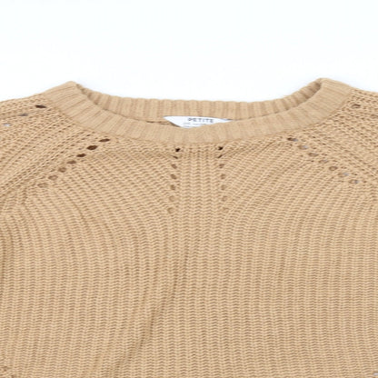 Preloved Dorothy Perkins Womens Beige   Pullover Jumper Size 10 - Detail