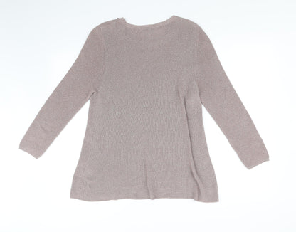 Preloved NEXT Womens Beige   Pullover Jumper Size 12 - Back