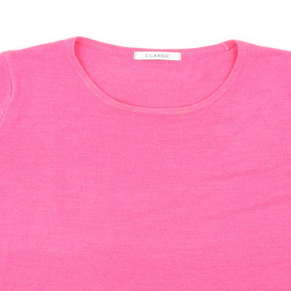 Preloved Classic Womens Pink   Basic T-Shirt Size 12 - Detail