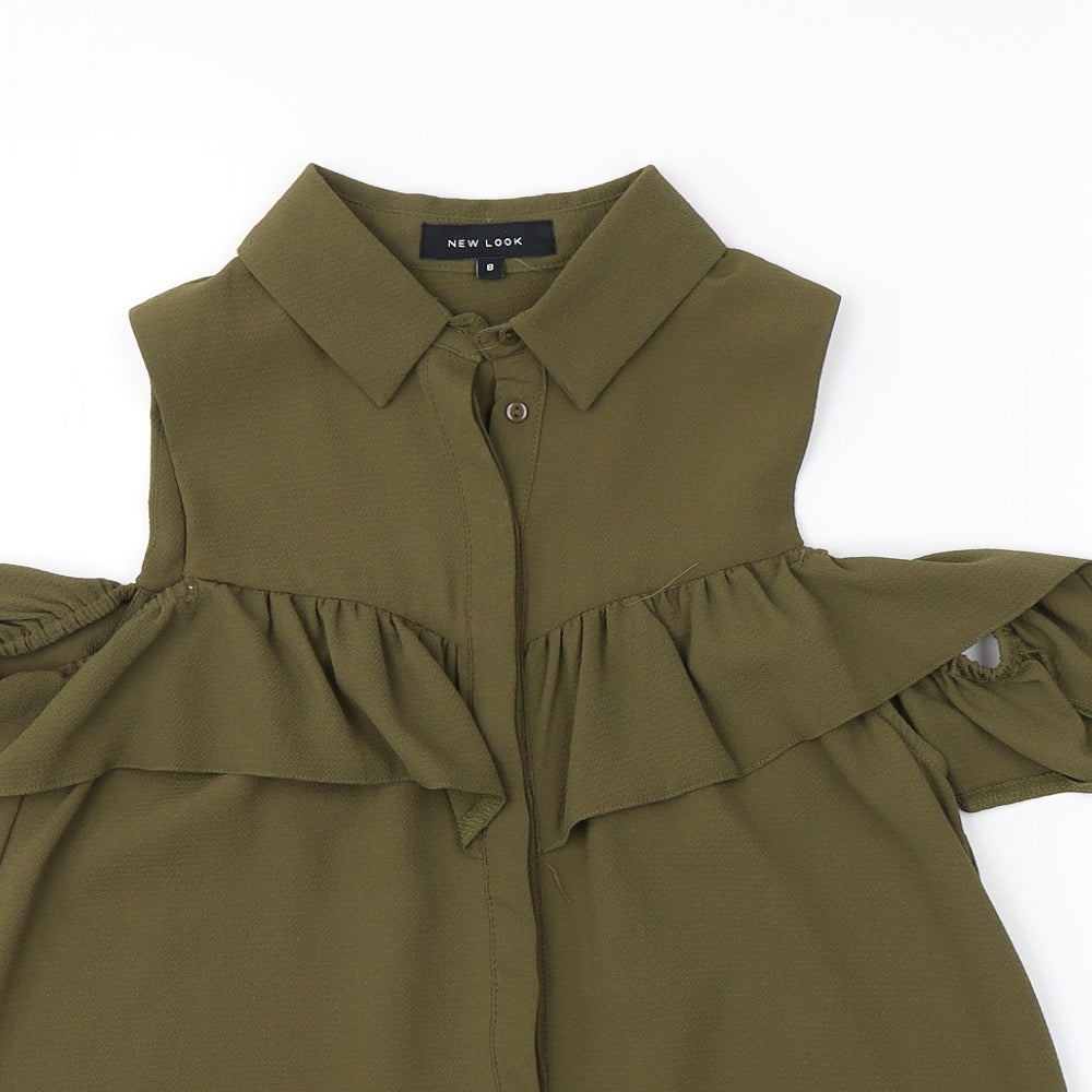 New Look  Womens Green   Basic Blouse Size 8