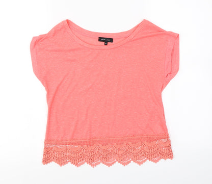 Preloved New Look  Womens Pink   Basic T-Shirt Size 8 - Front