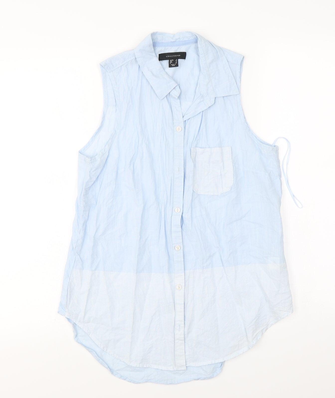 Atmosphere  Womens Blue   Basic Button-Up Size 8