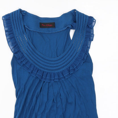 Preloved Miss Selfridge  Womens Blue   Basic Blouse Size 8 - Detail