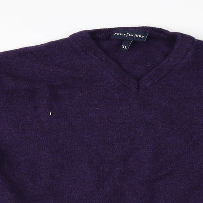 Preloved Peter Gribby  Mens Purple   Pullover Jumper Size XL - Detail