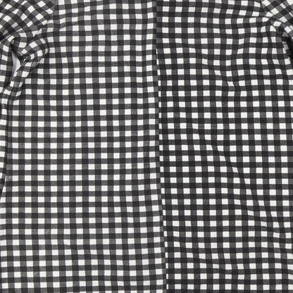 Preloved PRETTYLITTLETHING Womens Black Check  Cardigan Jumper Size 6 - Label