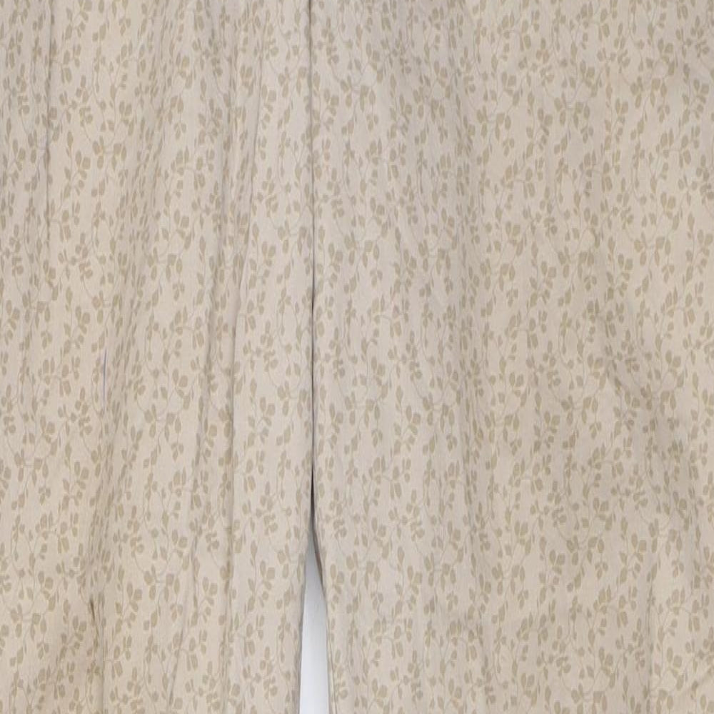 Marks and Spencer  Womens Beige Animal Print  Trousers  Size 12 L27 in