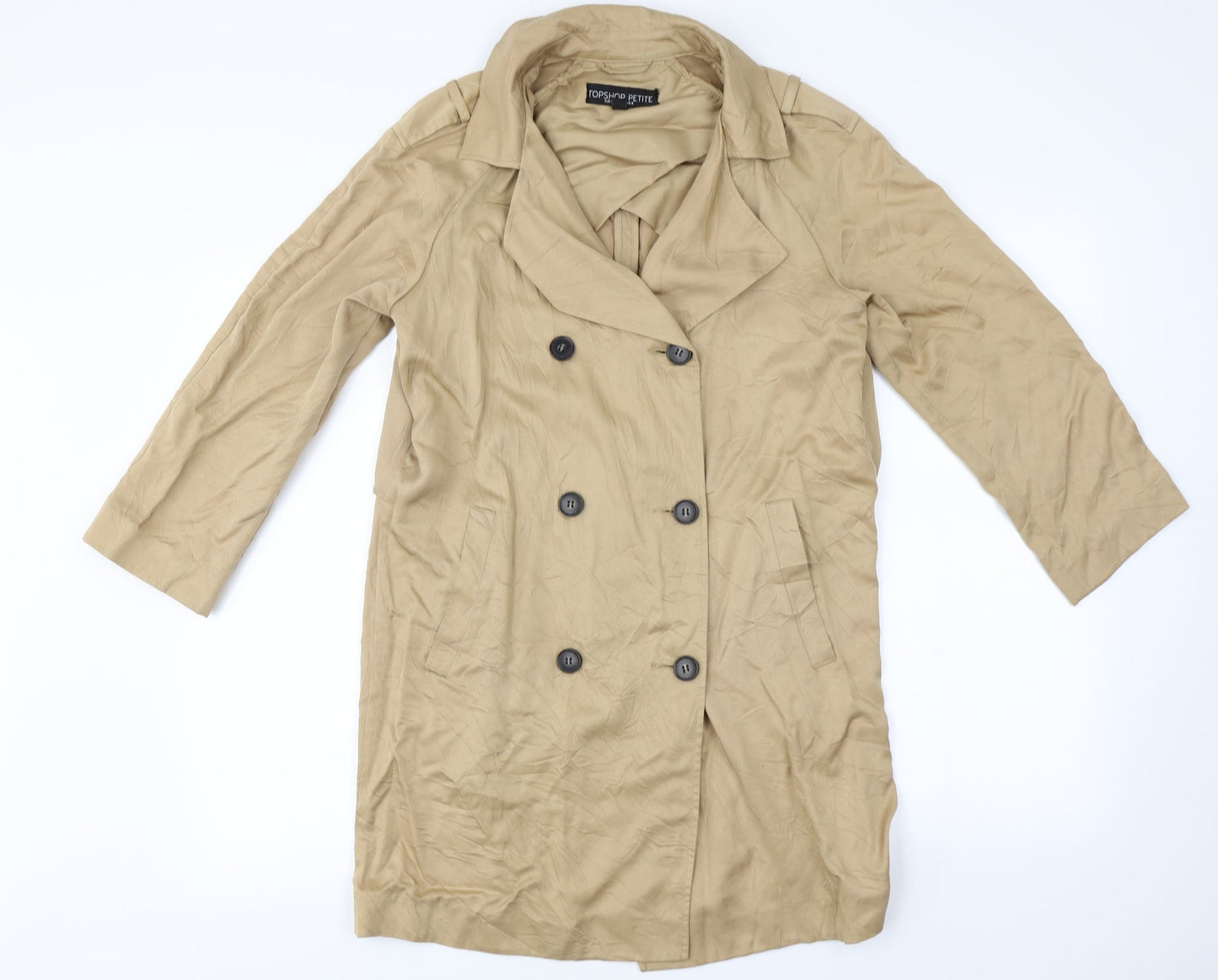 Topshop  Womens Beige   Jacket Coat Size 8