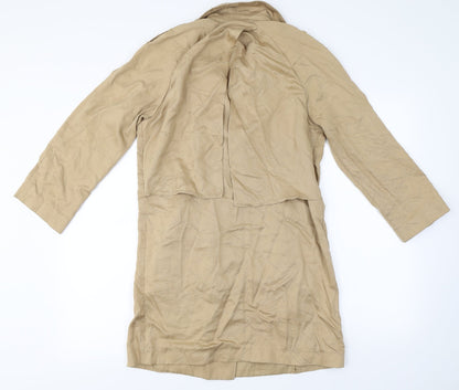 Preloved Topshop  Womens Beige   Jacket Coat Size 8 - Back