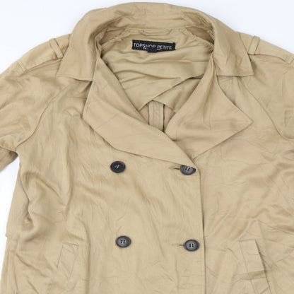 Preloved Topshop  Womens Beige   Jacket Coat Size 8 - Detail