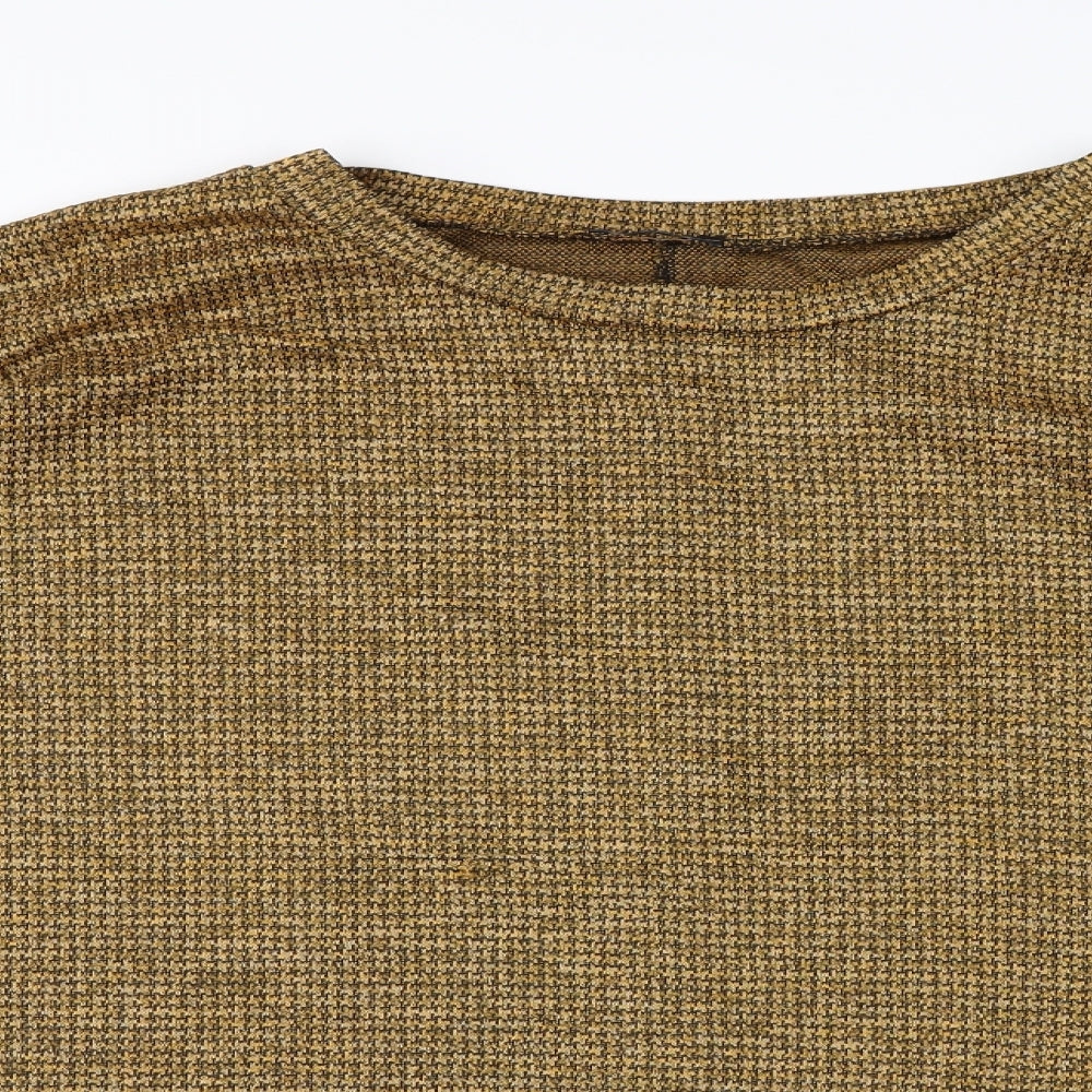 Roman  Womens Yellow   Basic T-Shirt Size L
