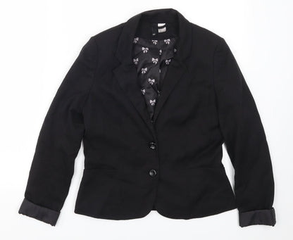 Preloved H&M Womens Black   Jacket Suit Jacket Size 12 - Front