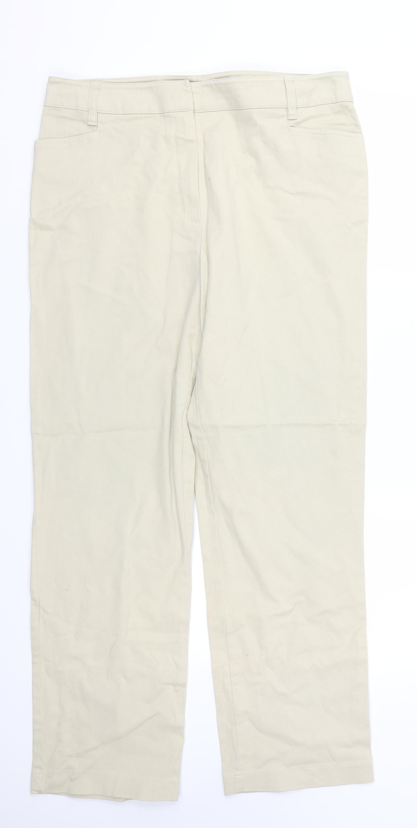 Bonmarché Womens Beige   Trousers  Size 16 L28 in