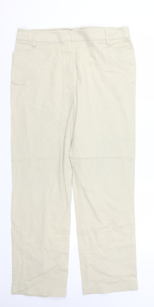 Bonmarché Womens Beige   Trousers  Size 16 L28 in
