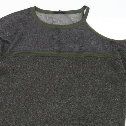Preloved NEXT Womens Green   Pullover Jumper Size 10  - Cut Outs - Detail
